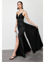 Trendyol Black Woven Long Evening Evening Dress