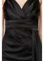 Trendyol Black Woven Long Evening Evening Dress