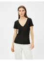 Koton Slim Fit V-Neck T-Shirt