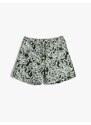 Koton Marine Shorts Floral Laced Waist Pocket