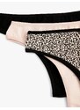 Koton 3-Pack Leopard Print Cotton Brazilian Briefs