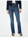 Koton Light Spanish Leg Jeans Slim Fit High Waist - Victoria Slim Jeans