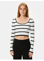 Koton U Neck Ribbed Crop Knitwear Sweater