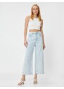 Koton Wide Leg Jeans with Stone Embroidery - Bianca Crop Jeans