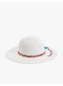 Koton Straw Hat with Stamp-Sequin Detail