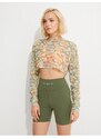 Koton Camouflage Patterned Sports Crop T-Shirt