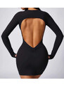 Gymclothes Dámské šaty Bella Backless Black