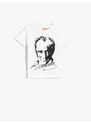 Koton Ataturk Printed T-Shirt Short Sleeved Cotton