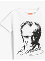 Koton Ataturk Printed T-Shirt Short Sleeved Cotton