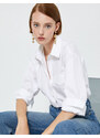 Koton Classic Shirt with Long Sleeves, Buttoned Standard Cut, Pocket