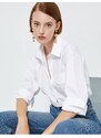 Koton Classic Shirt with Long Sleeves, Buttoned Standard Cut, Pocket