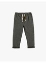 Koton Sweatpants Tie Waist Cotton Raised