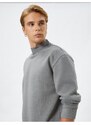 Koton High Neck Sweater Basic Long Sleeve Ribbed