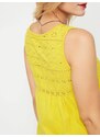 Made in Italy Blouse with embroidery richelieu yellow