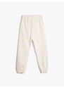 Koton Jogger Sweatpants with Elastic Waist, Print Detailed, Pockets.