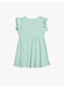 Koton Dress Mini Length Basic Sleeveless Round Neck With Ruffle Ribbed Cotton