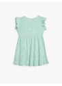 Koton Dress Mini Length Basic Sleeveless Round Neck With Ruffle Ribbed Cotton