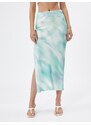 Koton Satin Midi Skirt with slits and Tie-Dye Patterned A-Line Viscose.