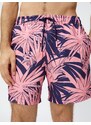 Koton Swimsuit Shorts Leaf Printed Waist Laced Pocket