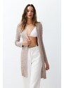 Trendyol Pink Midi Summer Thin Knitwear Cardigan