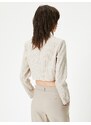 Koton Crop Blazer Jacket Long Sleeve