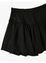 Koton Shorts Skirt Textured Pleated