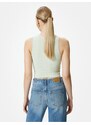 Koton Crop Undershirt Halter Neck Crepe Fabric