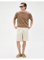 Koton Cargo Shorts with Pockets Stitching Detailed and Buttoned Cotton