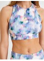 Koton Sports Bra Back Cross Strap Tie-Dye Patterned Slim Fit