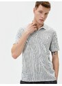 Koton Polo Neck T-Shirt Short Sleeve Button Detailed