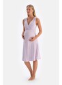 Dagi Lilac Viscose Maternity Nightgown