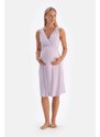 Dagi Lilac Viscose Maternity Nightgown