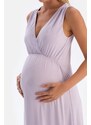 Dagi Lilac Viscose Maternity Nightgown