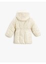 Koton Waterproof Faux Fur Detailed Hooded Long Puffy Coat.