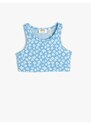 Koton Half Tank Tops, Sleeveless, Floral Slim Fit.