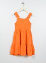 Koton Plain Orange Girls' Long Dress 3skg80075aw