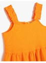 Koton Plain Orange Girls' Long Dress 3skg80075aw