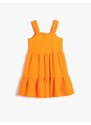 Koton Plain Orange Girls' Long Dress 3skg80075aw