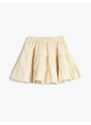 Koton Voluminous Skirt with Layered Ruffles and Elastic Waist Cotton.