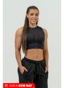 NEBBIA Women's crop top with high support INTENSE Mesh