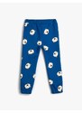 Koton Teddy Bear Printed Tie Waist Jogger Sweatpants