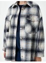Koton Oversize dřevorubecká košile s klopovými kapsami Klasický límec