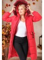 Z6706 DEWBERRY LADIES COAT-PLAIN RED