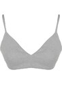 Trendyol Gray Crop Woven Shiny Stone Bustier