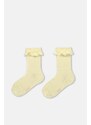 Dagi Ecru-Yellow Girl's 3-Piece Lace Socks