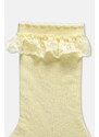 Dagi Ecru-Yellow Girl's 3-Piece Lace Socks