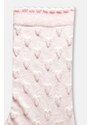 Dagi Ecru-Pink Girl's 2-Piece Heart Patterned Socks