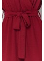 Trendyol Claret Red Lacing Detailed Double Breasted Collar Pipe Leg Woven Jumpsuit