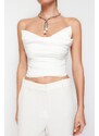 Trendyol Bridal White Crop Woven Bustier