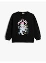 Koton Anime Printed Sweatshirt Crew Neck Raised